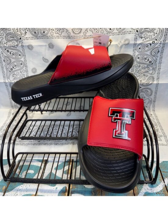 NWT adidas Light Blaze Slides Guns Up Texas Tech IH7122 Men’s Size 9 Rare Find main image 5
